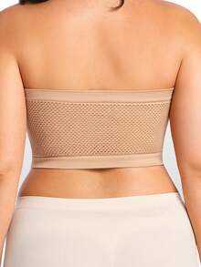 3pcs Plus Size Women's Push-Up Lift Anti-Sag Strapless Wire-Free Invisible Comfortable Sexy No Padding Bandeau Bra - Multicolor - View 2
