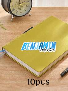 10pcs Customized Name Stickers, Personalized Text Labels, Waterproof Stickers For Water Bottles, Notebooks, Computers, Kids Stickers - Multicolor - View 15