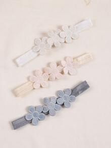 6件儿童彩色花朵头带，清新色彩，日常佩戴舒适 - 咖色 - 查看 2