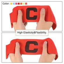 6pcs C-Shaped Captain Armbands, Durable Football Captain Armbands, Adjustable Elastic Band, For Match And Training - Help Identify Captain's Position In Team Sports, Promote Activity - Multicolor - View 6