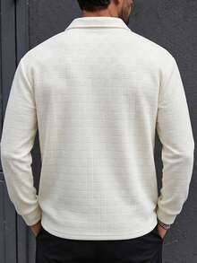 Men's Old Money Style Casual Urban Luxury Business Commute Versatile Polo Shirt - Apricot - View 3