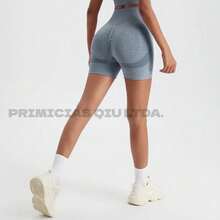 Short Esportivo Levanta Bumbum Cintura Alta Sem Costura Valorize o Corpo Com Conforto - Bingo - ALEATORIO - Visão 4