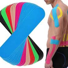 10/20/30/40pcs Pre-Cut Kinesiology Tape, Elastic Muscle Tape, Sports Bandage, Athletic Tape, Random Color, Back To School, Running, Gym, Christmas Gift - Multicolor - View 1