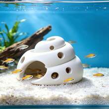 1件螺旋貝殼魚缸躲藏洞穴，水族景觀裝飾，小型熱帶魚躲藏與繁殖庇護所，淡水魚缸裝飾品 - A - 查看 2