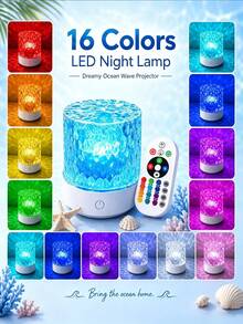 2026 Upgraded USB Powered Aurora Water Ripple Projection Smart Lamp, Rotating Multicolor Light Effects, Touch Color-Changing Crystal Cube Atmosphere Light, Bedroom Bedside Desktop Decor Night Light, Room Dorm Romantic Lighting Ornament, No Battery, Ins Style Atmosphere Lamp, Birthday Gift, Couple Gift, Christmas Gift - Multicolor - View 6