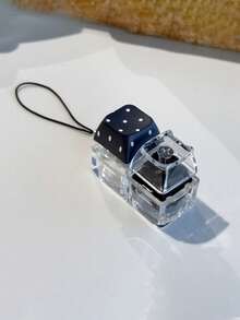 1pc Colorful Star Polka Dot Switch Button With Acrylic Keycap And Iron Ring Keychain, Bag Charm, Bag Decoration, Gift For Friends - Multicolor - View 11
