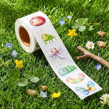 500pcs Colorful Cute Insect Doodle Stickers, 1 Inch 8 Patterns, Floral Sealing Labels, Envelopes, Magazines, Phone Cases, Water Bottles, Laptops, Scrapbooking, Party Favors, PVC Waterproof Stickers School Supplies - Cute and Soft Insects - View 4
