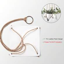 PU Leather Plant Hanger, Pack Of 1, Indoor Outdoor Home Decor Hanging Planter Holder, No Flower Pot & Plant Included - Plant Hanger - View 15