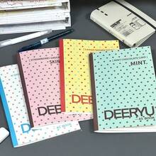 1pc Polka Dot Thin Crisp Notebook, 60 Pages Lined, Glue-Bound Loose-Leaf Sketchbook, Back-To-School Essential, Exam Preparation, Self-Study Practice, Classroom Notes, Office Work, Portable Calculation, Desktop Memo, Error Correction, Excerpt Recording, Holiday Gift, Birthday Present, Classmate Gift, Home Writing, Commute Notes, Japanese Style Planner, Ins Creative, Time Notes, Hand-Drawn Sketch, List Writing, Review Organizer, Portable Writing Notebook, Desktop Stationery, Pre-Exam Review, Monthly Excerpts, Travel Companion Notebook, Exam Preparation Organizer - A - View 14