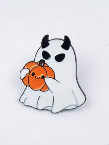 1/4 Cute Pumpkin Ghost Witch Cartoon Enamel Brooch, Women's Backpack & Clothing Accessory - Multicolor - View 12