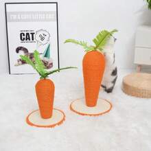 Carrot Shaped Cat Scratching Post & Scratching Board, Durable No-Shedding Cat Scratching Pole, Suitable For Indoor Kittens & Adult Cats - Multicolor - View 3