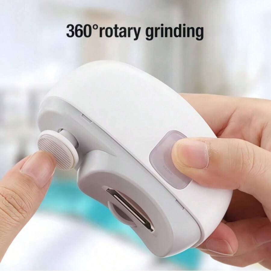 Automatic Electric Nail Clipper USB Rechargeable Nail Trimmer Nail File Nail Cutter Polishing Tool With Lighting Function And Nail Dust Collection, 300mAh