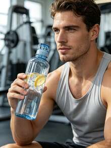 Graduated Water Cup Transparent Leak-Proof Plastic Refillable Water Bottle Portable Reusable Drinking Cup Suitable For Fitness Sports Car Outdoor Unisex - Multicolor - View 5