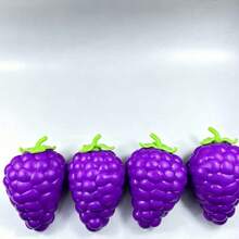 1pc Extra Large Purple Grape Squeeze Toy, TPR Material Realistic Vegetable Slow Rebound Stress Relief Ball, Squishy Stress Toy, Birthday Gift, Christmas Gift, Halloween Gift, Perfect Gift, Collectible [OPP Bag] - Multicolor - View 9