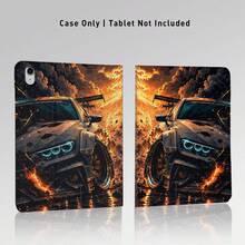跑車 UV 印花平面圖案，相容於 保護殼 / MatePad 11.5 2025 / MatePad SE 11 吋 / Honor 平板保護殼 / Honor 9 / 10 / X8A / Pad SE 11 吋 (2023) / Pad 2 / A9 等 / 11代 A16 保護殼 - 款式9 - 查看 7