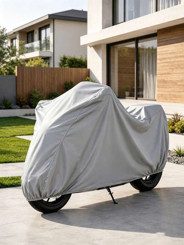 1pc Universal Motorcycle Cover - Dustproof & Waterproof Protective Design, Durable Oxford Fabric Material, Elastic Hem & Secure Buckle, Fits Most Motorcycles, All-Weather Outdoor Storage, Motorcycle Protective Cover, Multiple Colors Available