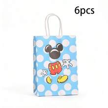 Túi quà giấy mini phong cách hoạt hình dễ thương, in họa tiết chuột chấm bi, túi quà hình chữ nhật màu hồng & xanh, túi đựng kẹo quà tặng cho tiệc sinh nhật trẻ em - Xem 8
