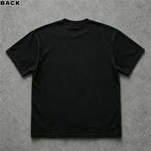 Cotton Retro Art Street T-Shirt, Everybody's Dancing Letter Cartoon Print, Short Sleeve Tee For Casual Creative Daily Wear - Black - View 2