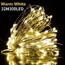 1 Set Outdoor Solar String Lights, Fairy Lights - 300/200/100/50 LED Outdoor Small Lights, IP44 Waterproof Rating, 8 Modes Selectable. Copper Wire String Lights, Suitable For Garden, Yard, Tree Decoration, And Christmas Or Wedding Celebration Decor - Solar Copper Wire Lamp - View 12