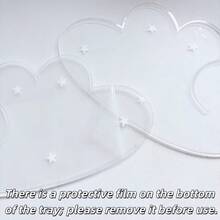 1pc Frosted Transparent Angel Wings Acrylic Card Holder, Minimalist Sweet Girl Style Star Engraved Photo Card Prop, Student Idol Card Collection Desktop Decor - A - View 2
