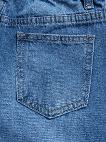 Tween Boy Simple Light Wash Wide Leg Jeans, 8-11 Years, New Sand-Washed Process, Elastic Waistband, Adjustable Fit, No Zipper Design, Semi-Elastic, Loose Fit, Classic Versatile Denim Pants, All-Season Wear - Light Wash - View 8