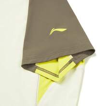 LI-NING Short Sleeve T-Shirts Women's Short Sleeve T-Shirts ATSW184 Legit Official Store - White Jade Green/Glazed Yellow/Brown Rock Brown - View 8