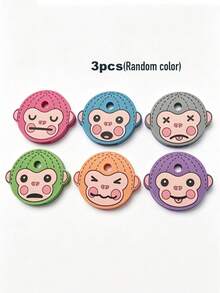1/3/6pcs Fun ID Colorful Pvc Monkey Key Covers - Soft Key Caps For Easy Key Sorting At Home - Ideal For Family & Friends, Perfect Stocking Stuffer Gift - View 8
