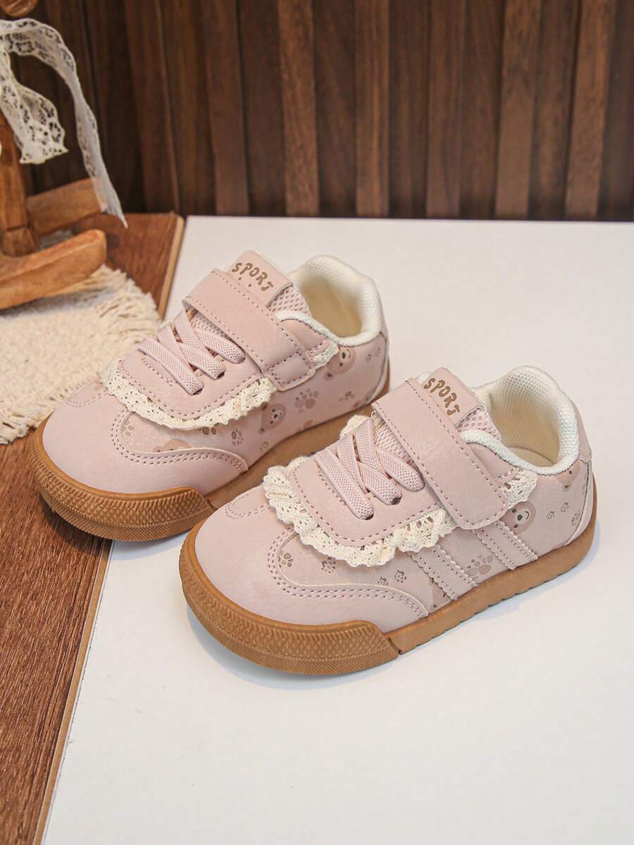 Sepatu Olahraga Bayi untuk Berjalan, Motif Baru Musim Semi/Gugur 2026, Sepatu Kasual Anti Benturan dengan Sol Lembut dan Bernapas - Berwarna merah muda - View 1