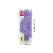 15cm Aluminum Alloy Compass 6-Piece Set With Built-In Pencil Sharpener, Random Color, 2 Color Options: Purple/Blue, High Quality, Great Value, Stylish Design - Sets - View 2