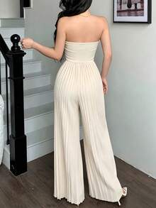 Women Jumpsuits - Apricot - View 2