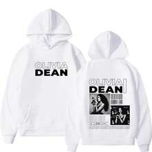 Olivia Dean Art Of Loving Album Tour 2026 Grafik Hoodie Herren Damen Mode Sweatshirt Langarm Locker Lässig Fleece Pullover 4MIF - Weiss - Übersicht 2