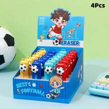 8PCS FIFA Football Theme Pull-And-Push Erasers, TPR Soft Rubber Material, Stretchable Erasers, Sports Style, Daily Writing Correction Niche Creative Stationery - Multicolor - View 6