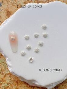 1 Pack Nail Art Alloy Decor Oval Spiral Metal 3D Embellishment - Multicolor - View 13