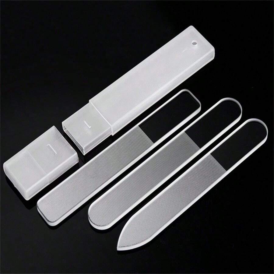 5/3/1pc Nano Glass Nail File, Polishing Bar, Washable And Reusable, Transparent Nail Shaping Tool, Suitable As Gift For Women And Girls - Clear - View 1