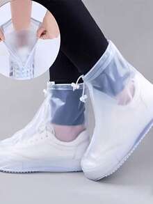 Waterproof Zipper Shoe Covers, Reusable PVC Rain Boot Protectors, Hand Washable, Wear-Resistant Non-Slip, Unisex, Transparent Rainy Day Shoe Covers, Protect Sneakers And Boots - Multicolor - View 5