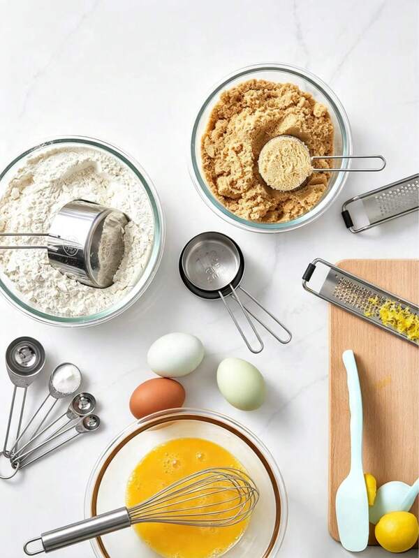 Stainless Steel Measuring Cups And Spoons Set, 4/8pcs Metal Measuring Tools, Coffee Spoons, Seasoning Spoons, Suitable For Baking, Cooking, Dry And Liquid Ingredients