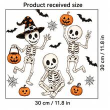 1 buah/Set Stiker Jendela Statis Halloween Tengkorak Lucu yang Dapat Dilepas, Stiker Jendela Jack O' Lantern, Kelelawar, Jaring Laba-laba, Stiker Kaca Halloween Menyeramkan untuk Dekorasi Rumah, Dapur, dan Pesta - Berbagai gaya - View 7
