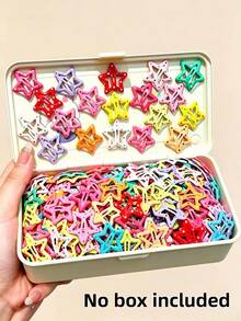 20/40/100pcs Girls Random Color Hair Clips, Polka Dot Star Shaped Hair Clips Set, Dopamine Colorful Oil Drop Design Hair Clips, Durable Non-Slip Hair Accessories Suitable For Daily Hairstyling And Summer Vacation - Polka Dots - View 1