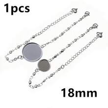 1 Piece 12-20mm Inner Size Crafts Stainless Steel Bangle Bracelet Cabochons Blank Base Tray Setting DIY Jewelry Making Accessories - Bracelet Display Stand - View 39
