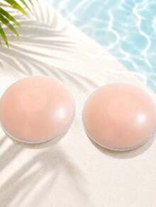2/8/12/16Pcs Reusable Silicone Nipple Covers, Invisible Adhesive Nipple Pads With Gift Box, Skin Friendly For Strapless Seamless Dresses - Pink - View 5