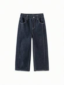 Balabala Girls Denim Jeans Soft Comfortable Long Pants Fashion Casual Trousers For Tween Girl Fall Outfit - Raw Denim - View 4