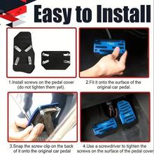 2 Sets Anti-Slip Car Pedal Set - Alloy Brake, Accelerator, Clutch Pedals - Suitable For Sedan, SUV, ATV - Automatic Transmission Replacement Kit, Anti-Slip Rubber Foot Pads, Durable Foot Pedals | Ergonomic Foot Pedals | Durable Foot Pedals New Model - A - View 7