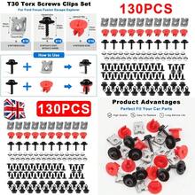 130Pcs Clips Fit  Fiesta Wheel Arch Splash Guard Shield Bumper Wing Lining - A - View 2
