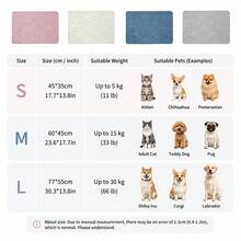 1pc All-Season Corduroy Pet Mat For Dogs And Cats, Non-Slip Dog Bed Pad, Cat Mat, Pet Nest Cushion, Suitable For Medium Dogs, Random Color - Random Color - View 2