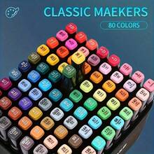 Dual-Tip Alcohol Marker Set, 60/24/48/36/80 Colors - Ideal Choice For Artists And Students, Vibrant Sketching Pens With Dual Tip Thickness, Mother's Day Gift, Artist Painting Set | Vibrant Markers | Alcohol-Based Ink - Sets - View 3