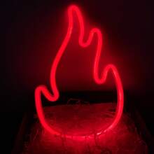 1PC, LED Flame/Fire Light, Christmas, Halloween Decoration Light, Home, Bedroom, Room Wall Decor, Party, Holiday Atmosphere Light, Battery + USB Powered - Flame - View 3