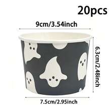 Halloween Cute Ghost Pattern Paper Bowls, Disposable Party Snack Cups, Suitable For Hot & Cold Foods, Perfect For Adult Halloween Night Parties, Office Spooky Gatherings, Cosplay Events, Haunted House Parties And Snack Distribution - View 7