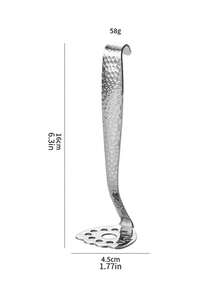 1pc Stainless Steel Potato Masher Kitchen Tool - Silver - View 10