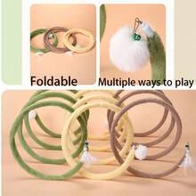 1pc Foldable Cat Tunnel, Spiral Cat Tunnel Interactive Toy For Self-Entertainment, Interactive Self-Play Training Toy, Suitable For Single Cat And Multi-Cat Households, Foldable And Easy To Store Indoor Cat Toy With Detachable Bell, No Power Required, Makes Rustling Sound, Suitable For Cats, Rabbits, Puppies, Ferrets And Other Pets, Ideal Choice And Gift For Cat Lovers - View 7