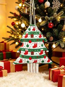 1pc Tree-Shaped Drawstring Storage Bag, Christmas Print With Hanging Rope Detail, Decorative Storage & Gift Packaging, Christmas Tree Ornament, Suitable For Christmas Party, Home Fireplace & Window Decor - Multiple Colors and Styles - View 7